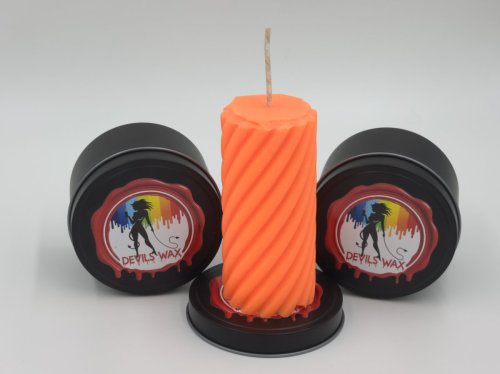 UV Orange Large Pillar Candle