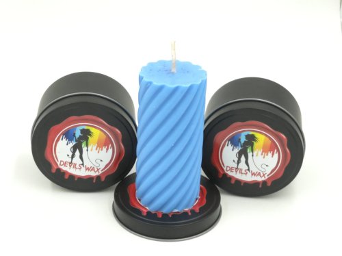 UV Blue Large Pillar Candle