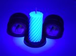 UV Blue Large Pillar Candle